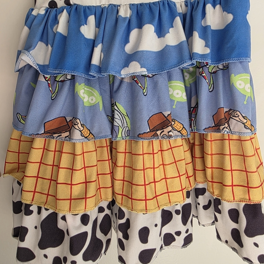 Girls Toy Story Tiered Ruffle Dress - Multicolor - Picture 4 of 9